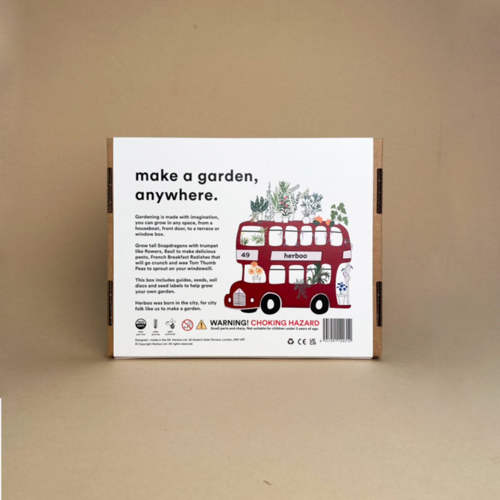 Back of Herboo Grow Your Own Garden Kit for children