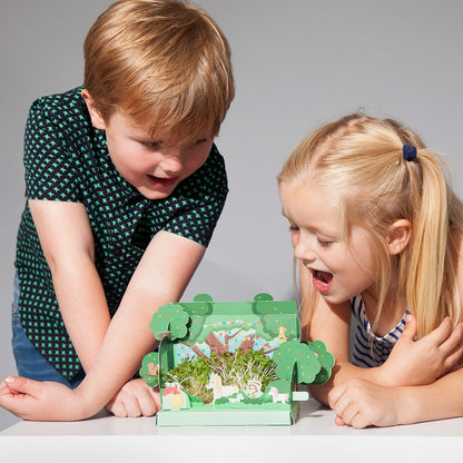 Children playing with the Mini Magical Cress Garden