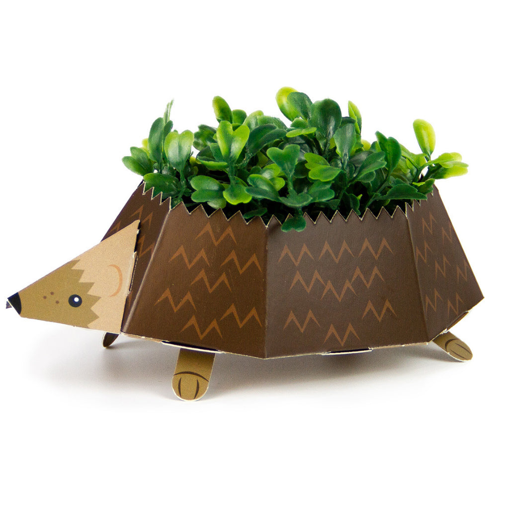 Hedgehog paper planter from Clockwork Soldier Woodland Plant Pals