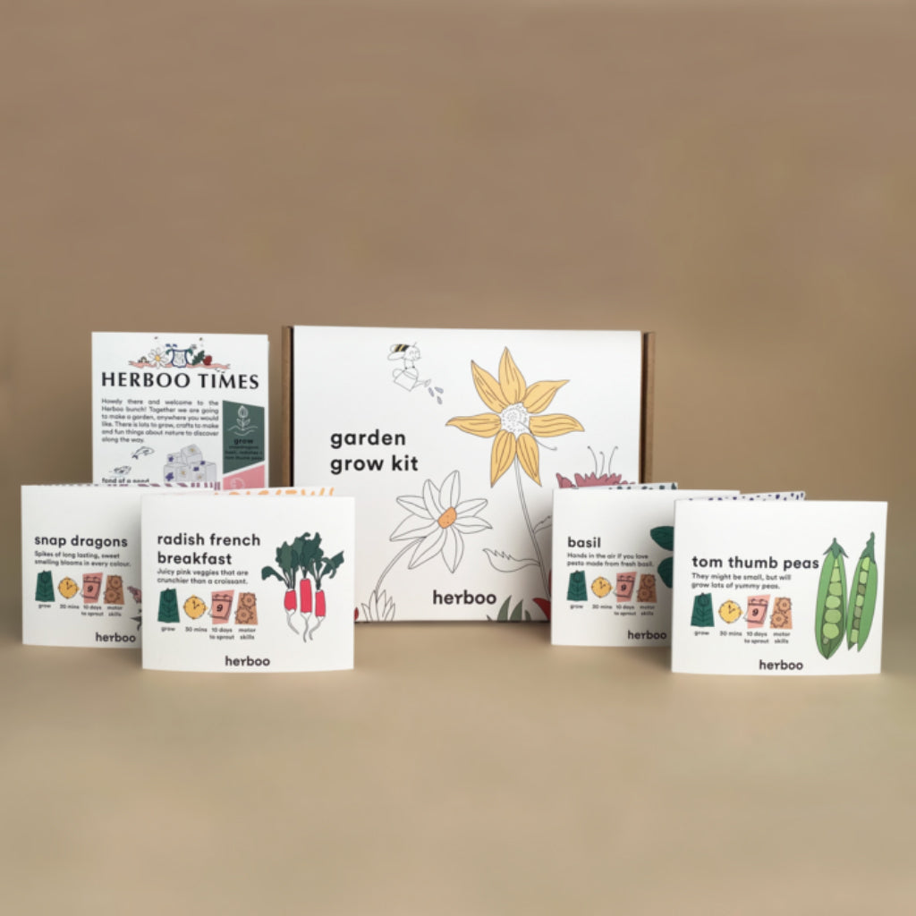 Content of Herboo Grow Your Own Garden Kit for children
