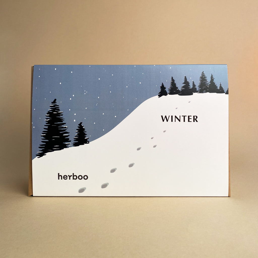 Front of Herboo Winter grow your own kit for children