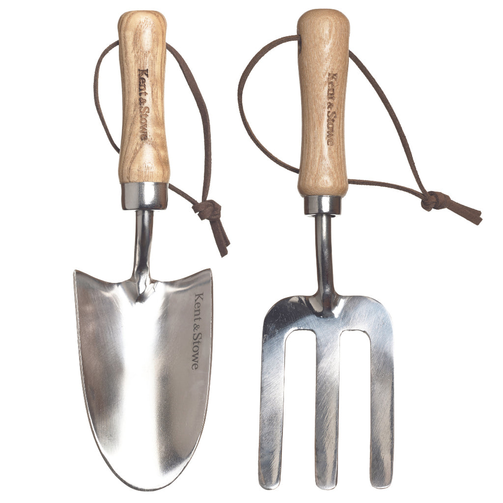 Kent and Stowe Children Gardening Hand Tools Set in Steel and Ash
