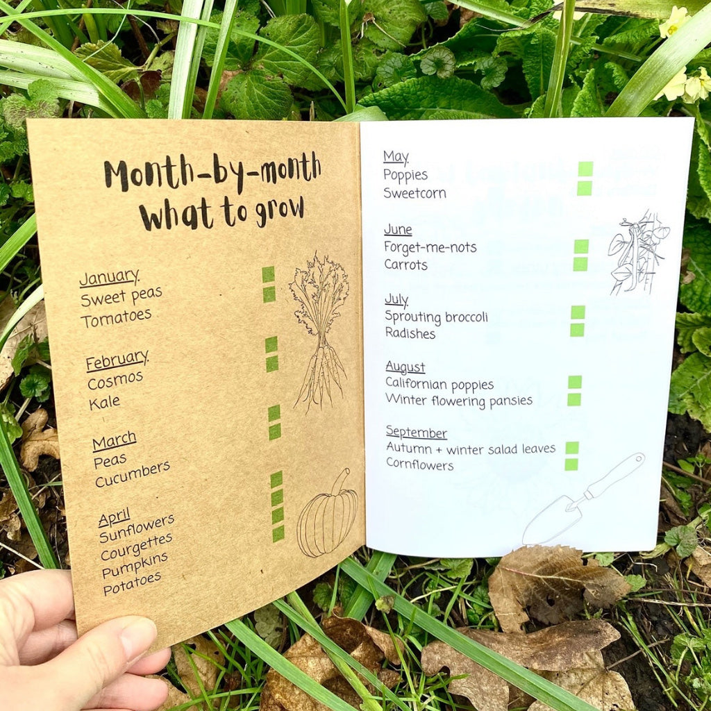 Preview of gardening journal included in garden set for kids