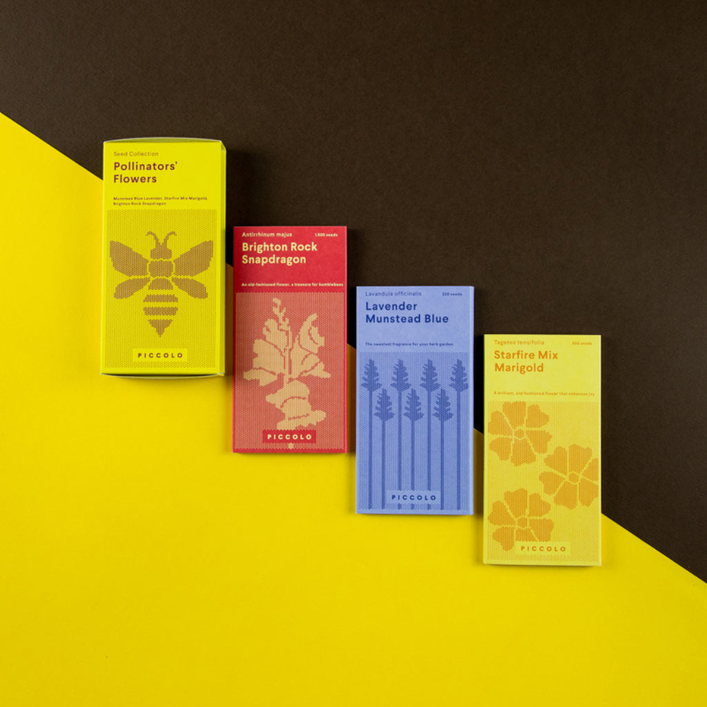 Piccolo Pollinators Seed Collection packets with outer packaging