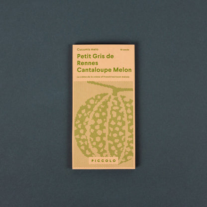 Packet of cantaloupe melon seeds contained on the Unusual Fruit seed collection for children