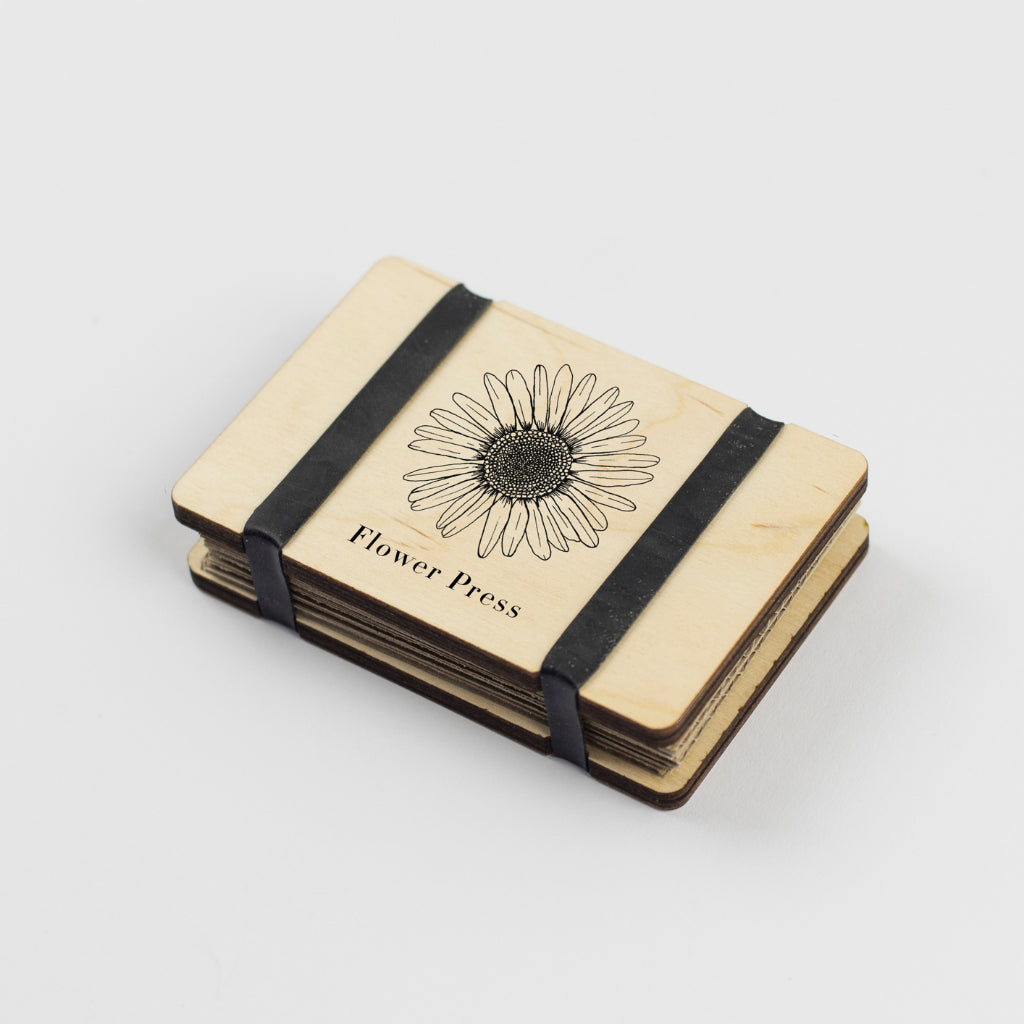 Pocket flower press for kids with sunflower design