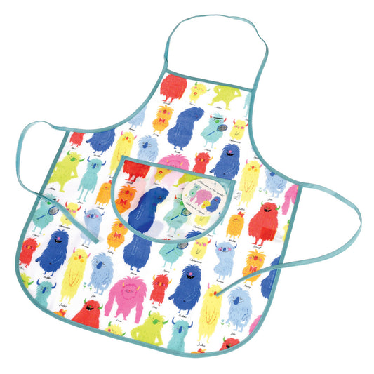 Apron for children's gardening with monsters print from Rex