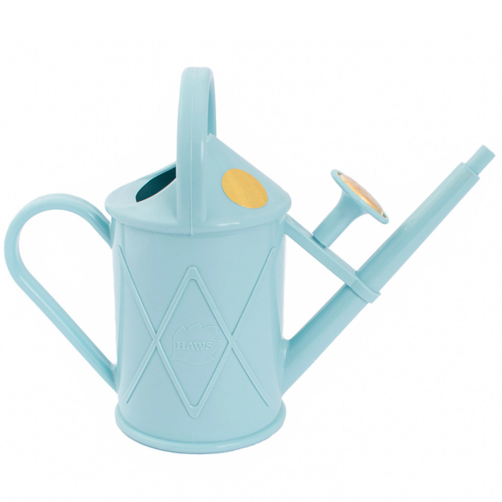 Side of The Haws Bartley Burbler children watering can in duck egg blue
